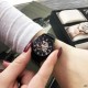 Женские механические часы Forsining 8099ML Black-Cuprum Lady Mesh с минеральным стеклом