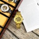 Чоловічий механічний годинник Forsining 8099M All Gold Metal зі сталевим браслетом
