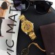Чоловічий механічний годинник Forsining 8099M All Gold Metal зі сталевим браслетом