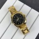Чоловічий механічний годинник Forsining 6917 Gold-Black з автопідзаводом та золотистим браслетом