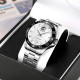 Мужские механические часы Forsining 8200 Silver-Black-White с автоподзаводом и минеральным стеклом