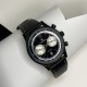Мужские механические часы Forsining 6921 All Black с автоподзаводом и кожаным ремешком