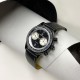 Мужские механические часы Forsining 6921 All Black с автоподзаводом и кожаным ремешком