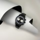 Мужские механические часы Forsining 6921 All Black с автоподзаводом и кожаным ремешком