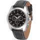 Мужские механические часы Forsining 6625 Silver-Black Leather с автоподзаводом и кожаным ремешком