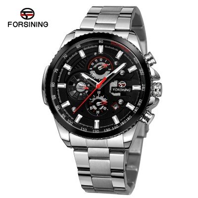 Forsining 6909 Silver-Black-Black