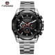 Мужские механические часы Forsining 6910 Silver-Black с автоподзаводом и фазами луны