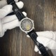 Мужские механические часы Forsining 8257 Silver-Black с автоподзаводом и кожаным ремешком