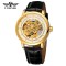 Forsining 8173 Gold-White Leather