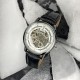 Чоловічий механічний годинник Forsining 8173 Gold-White Steel з автопідзаводом та браслетом
