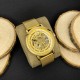Чоловічий механічний годинник Forsining 8173 Gold-Gold Mesh з автопідзаводом та золотистим браслетом