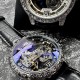 Мужские механические часы Forsining 8258 Silver-Silver с автоподзаводом и кожаным ремешком