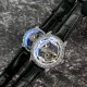 Мужские механические часы Forsining 8258 Silver-Silver с автоподзаводом и кожаным ремешком