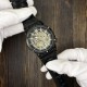 Мужские механические часы Forsining 8260 Silver-Black с автоподзаводом и кожаным ремешком