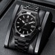 Мужские механические часы Forsining 8264 Black с автоподзаводом и стальным браслетом