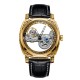 Мужские механические часы Forsining 8263 Gold с прозрачным циферблатом и кожаным ремешком