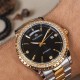 Мужские механические часы Forsining 6919 Silver-Gold-Black Steel с автоподзаводом и календарем