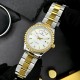 Мужские механические часы Forsining 6919 Silver-Gold-White Steel с автоподзаводом и браслетом