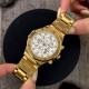 Чоловічий механічний годинник Forsining 6914 Gold-White Steel з автопідзаводом та повним календарем