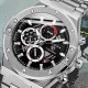 Чоловічий механічний годинник Forsining 6914 Silver-Black Steel з автопідзаводом та сталевим браслетом