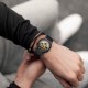 Чоловічий механічний годинник Forsining 8289 Black-Gold-Gold з автопідзаводом та люмінесцентною підсвіткою