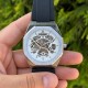 Мужские механические часы Forsining 8289 Silver-White с автоподзаводом и прозрачным циферблатом