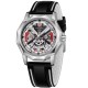 Мужские механические часы Forsining 8284 Silver-Black с прозрачным корпусом и каучуковым ремешком