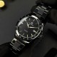 Мужские механические часы Forsining 8294 Black-Gold Steel с автоподзаводом и браслетом