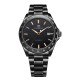 Мужские механические часы Forsining 8294 Black-Gold Steel с автоподзаводом и браслетом