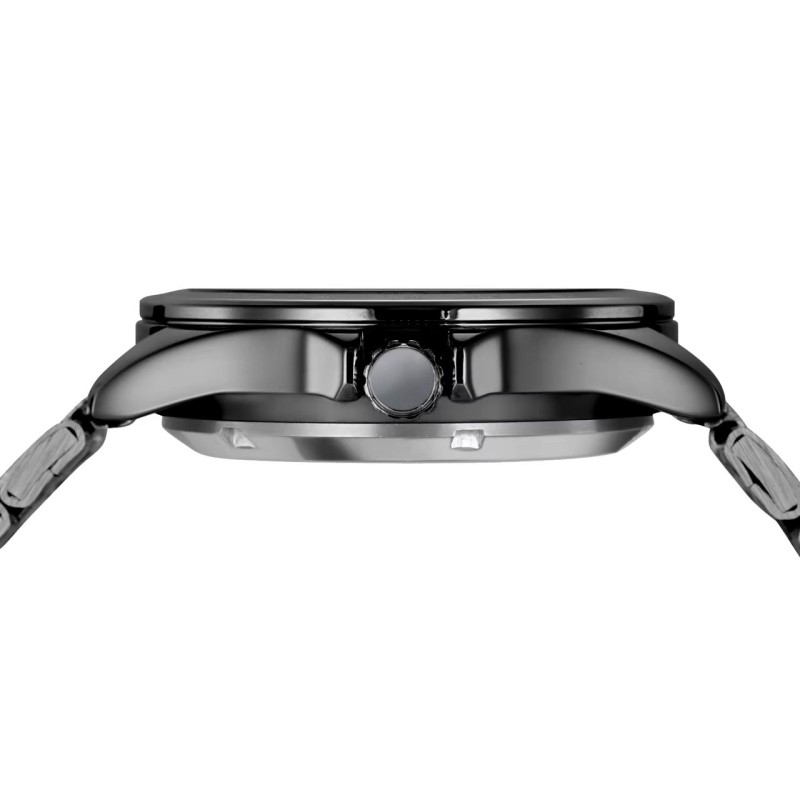 Мужские механические часы Forsining 8294 Black Steel с автоподзаводом и стальным браслетом