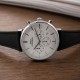Мужские часы Forsining 8312 Black-Silver-White с хронографом и календарем