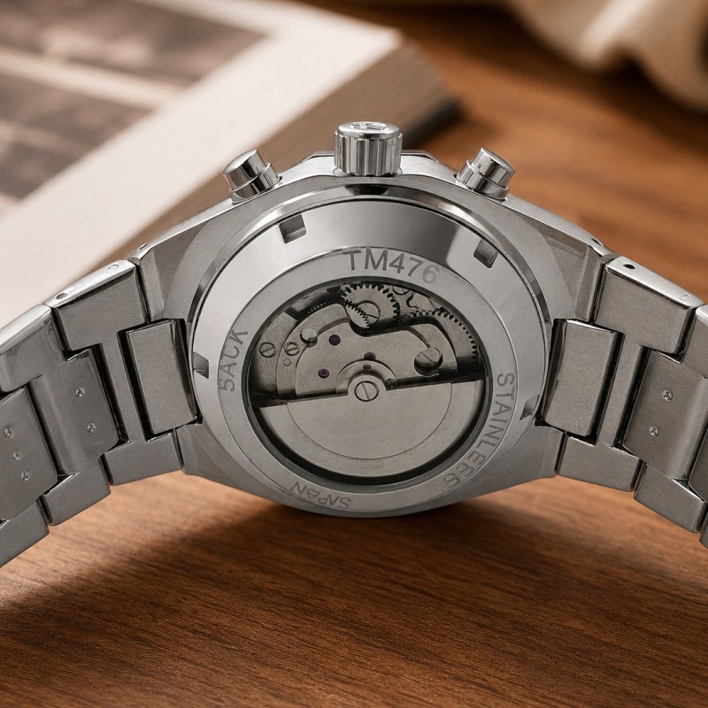 Механические часы Forsining 8314 Silver-White Steel с автоподзаводом и календарем
