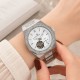 Мужские механические часы Forsining 8313 Silver-White Steel с автоподзаводом и люминесценцией
