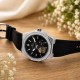 Мужские механические часы Forsining 8313 Black-Silver-Black с автоподзаводом и силиконовым ремешком