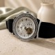 Мужские механические часы Forsining 8313 Black-Silver-White с автоподзаводом и люминесценцией