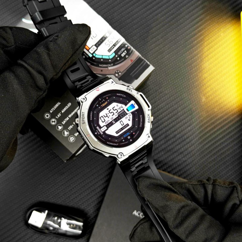 Умные часы Modfit Titan Force GPS Black с AMOLED дисплеем и защитой 5 ATM