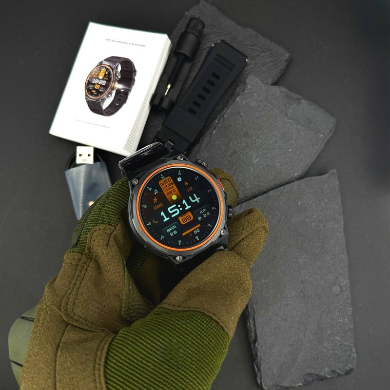 Розумний годинник Modfit Track Pro Black з металевим браслетом, IPS дисплеєм та захистом IP68
