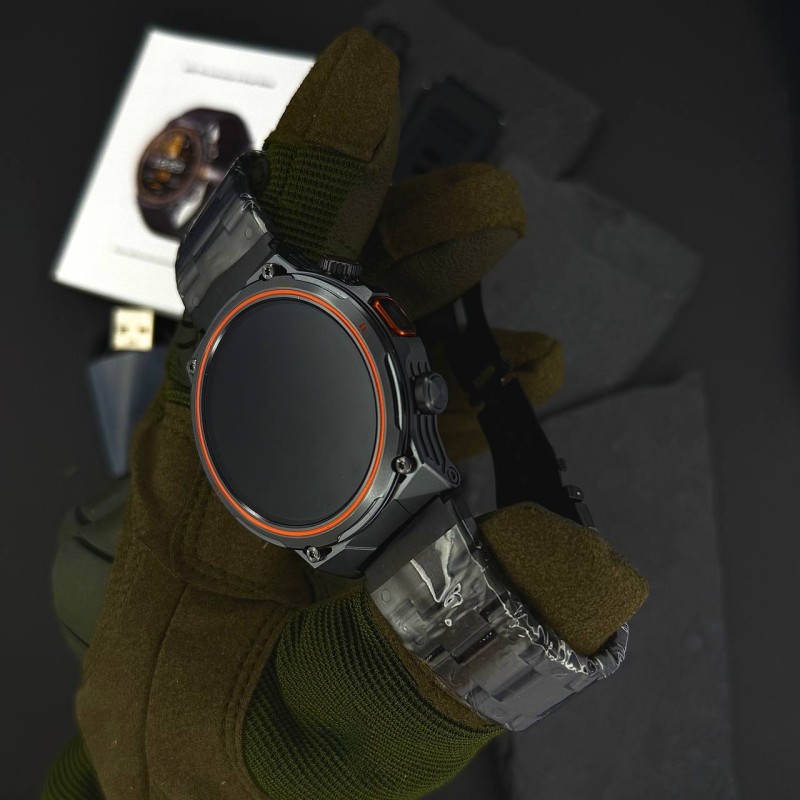 Розумний годинник Modfit Track Pro Black з металевим браслетом, IPS дисплеєм та захистом IP68