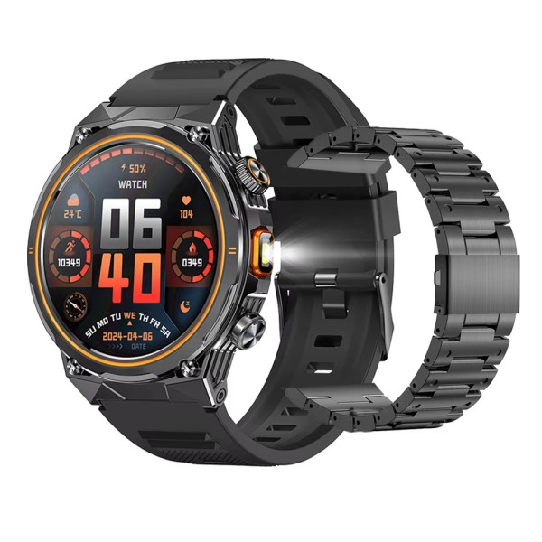 Розумний годинник Modfit Track Pro Black з металевим браслетом, IPS дисплеєм та захистом IP68
