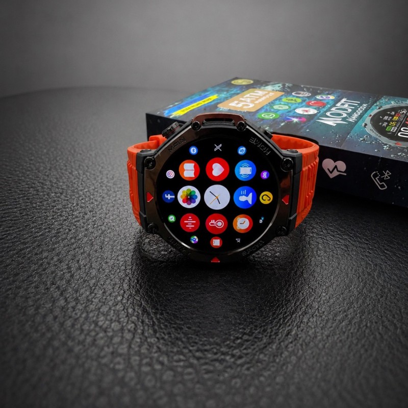 Смарт часы Modfit Navigator Al Red-Black с компасом, GPS и функцией звонка (SKU: 1077-0358)