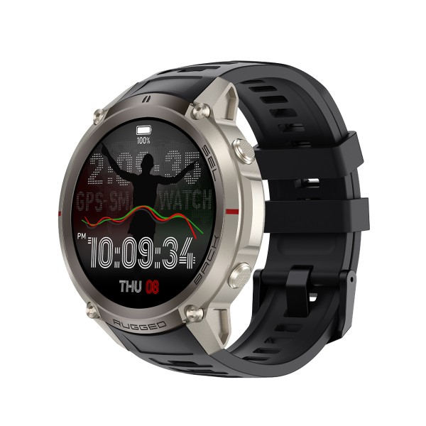 Умные часы Modfit Titan Force GPS Pro Black (1077-0362) с AMOLED дисплеем и GPS