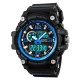 Чоловічий спортивний годинник Skmei 1283 Black-Blue з подвійним циферблатом та водозахистом 5 ATM