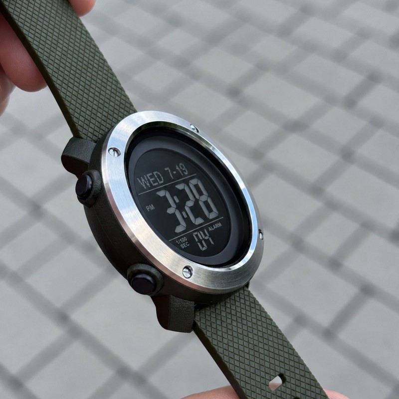 Чоловічий спортивний годинник Skmei 1416AGBK Army Green-Black з водонепроникністю 5 ATM