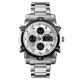 Мужские часы Skmei 1389SI Silver-Black-Silver со стрелочно-электронным циферблатом и подсветкой