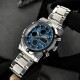 Мужские часы Skmei 1389BU Silver-Black-Blue со стрелочно-электронным циферблатом и подсветкой