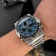 Мужские часы Skmei 1389BU Silver-Black-Blue со стрелочно-электронным циферблатом и подсветкой