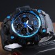 Мужские спортивные часы Skmei 1155 Black Blue с комбинированным циферблатом и подсветкой