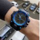 Мужские спортивные часы Skmei 1155 Black Blue с комбинированным циферблатом и подсветкой
