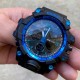 Мужские спортивные часы Skmei 1155 Black Blue с комбинированным циферблатом и подсветкой