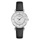 Жіночий класичний годинник Skmei 1330LSI Black-Silver-White з мінеральним склом та шкіряним ремінцем